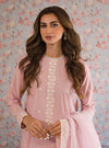 CROSS STITCH ICY PINK-3PC EMBROIDERED LAWN SUIT