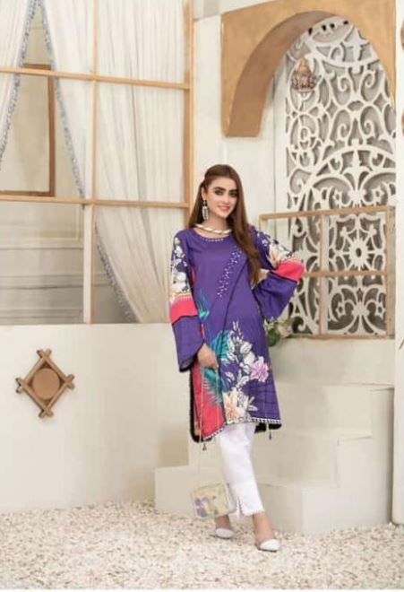 Sapphire Embroidered Melange Kurti For Girls 368134314 Pk 1825685813 -  Lawncollection.pk