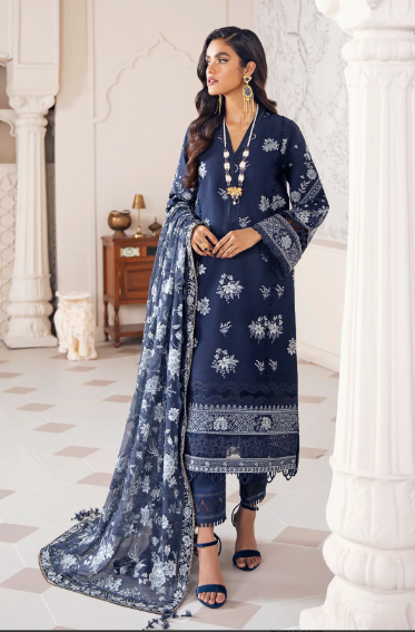 BAROQUE EMBROIDERED JACQUARD LAWN SL09-D06