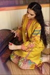 GUL AHMED 2PC Unstitched Printed Lawn Shirt Trousers TL-373